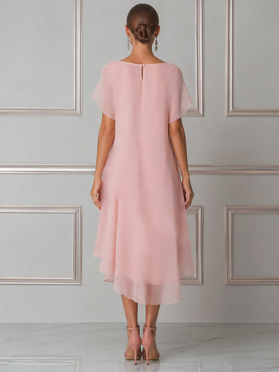 Elegant Tiered Chiffon Dress