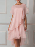 Elegant Tiered Chiffon Dress