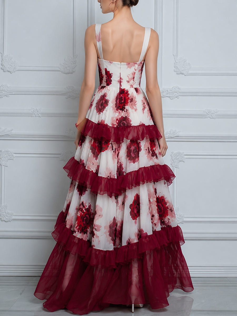 Floral Ruffle Tiered Maxi Dress